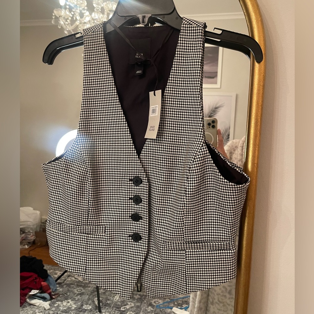 River Island Houndstooth Vest